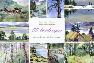 55 Watercolor Landscapes & Illustrations