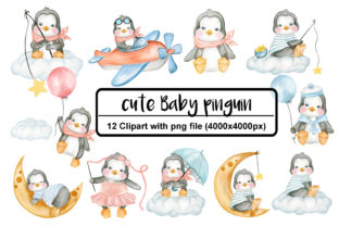 Cute Penguin Watercolor Illustrations Review