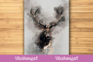 Deer Watercolor Art: Illustrations for Sellers