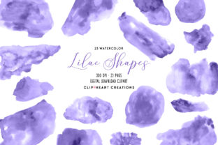 Lilac Watercolor Shapes: Soft Illustrations