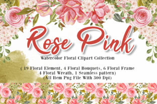 Rose Pink Watercolor Illustration Set Review