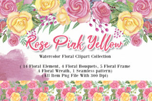 Rose Pink Yellow Watercolor Illustrations Review