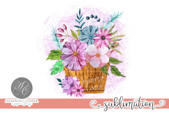 Spring Summer Watercolor Bouquet Illustrations