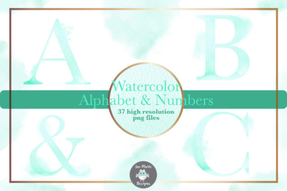 Watercolor Alphabet Clipart & Illustrations