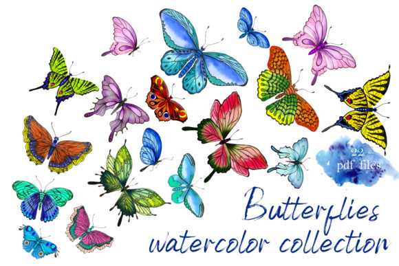 Watercolor Butterflies Illustrations Review