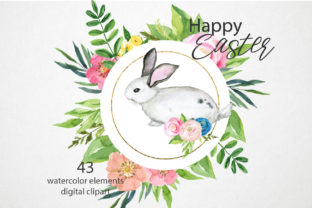 Watercolor Easter Bunny Clipart Set Review