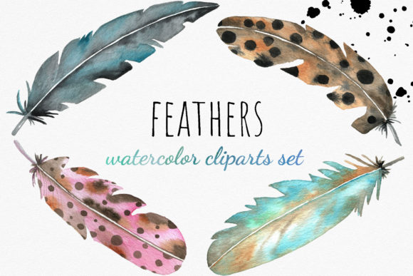 Watercolor Feather Clipart & Illustrations Review