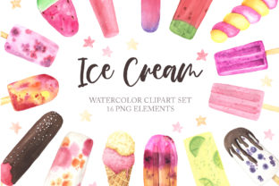 Watercolor Icecream Clipart Set 1: Illustrations Review