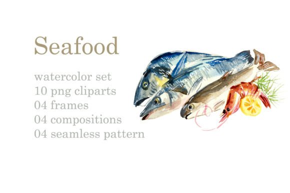 Watercolor Seafood Illustrations Review