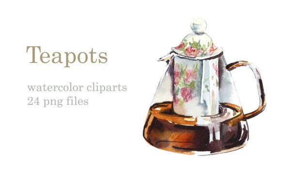 Watercolor Vintage Teapots: A Designer Review