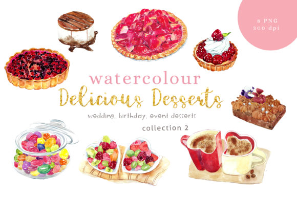 Watercolour Desserts Illustration 2 Review