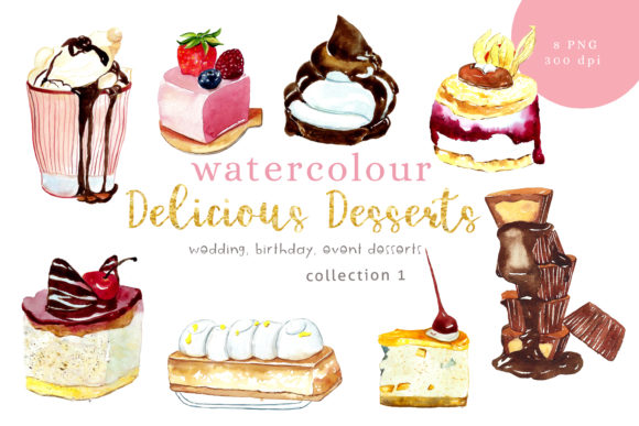 Watercolour Desserts Illustration Review