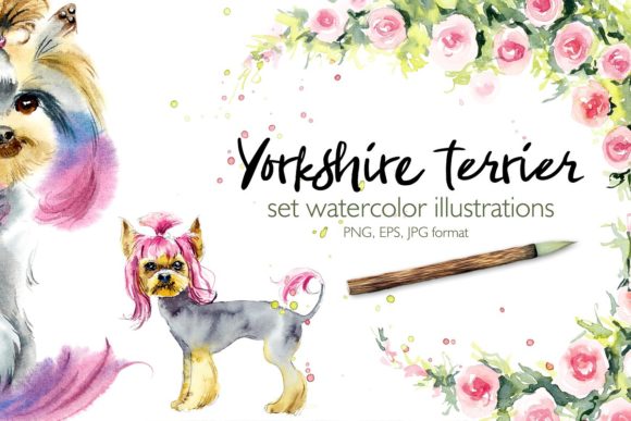Yorkshire Terrier Illustrations for Branding